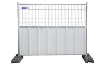 פאנל גדר משולבת צבע לבן